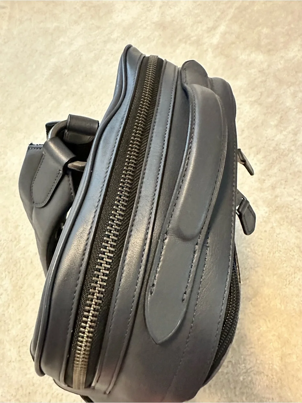 Coach Men’s Blue & Gray Camo Leather Backpack